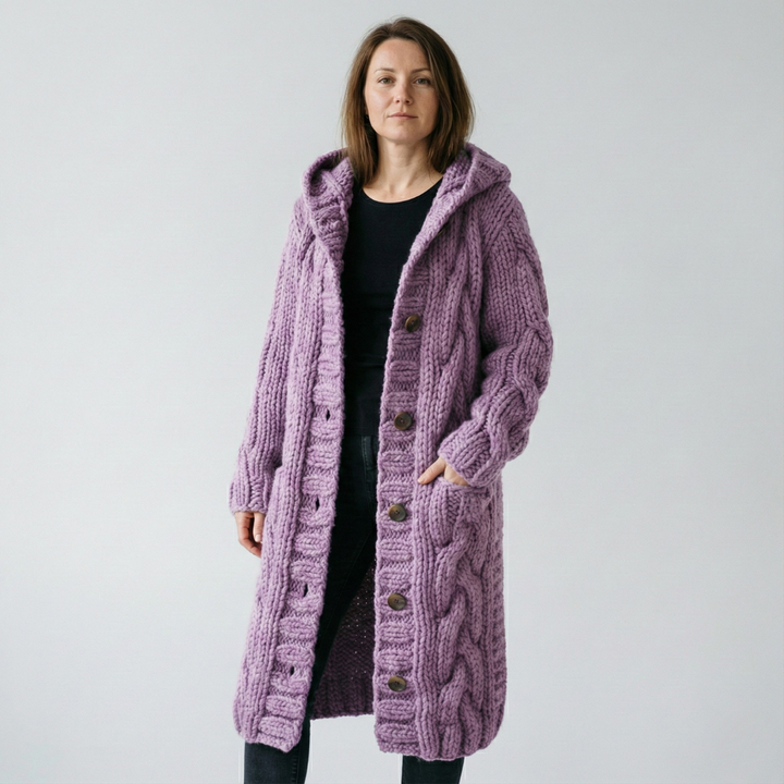 Geovari | Elegant Cosy Coat with Tummy Coverage