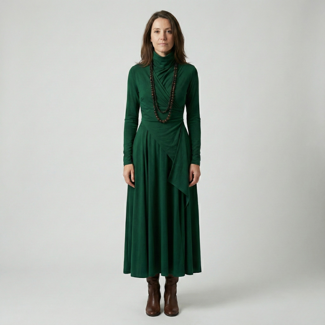 Geovari | Elegant Draped Dress