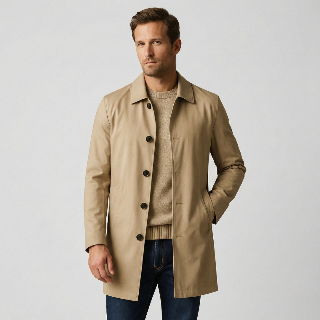 Geovari | Elegant Men's Trench Coat
