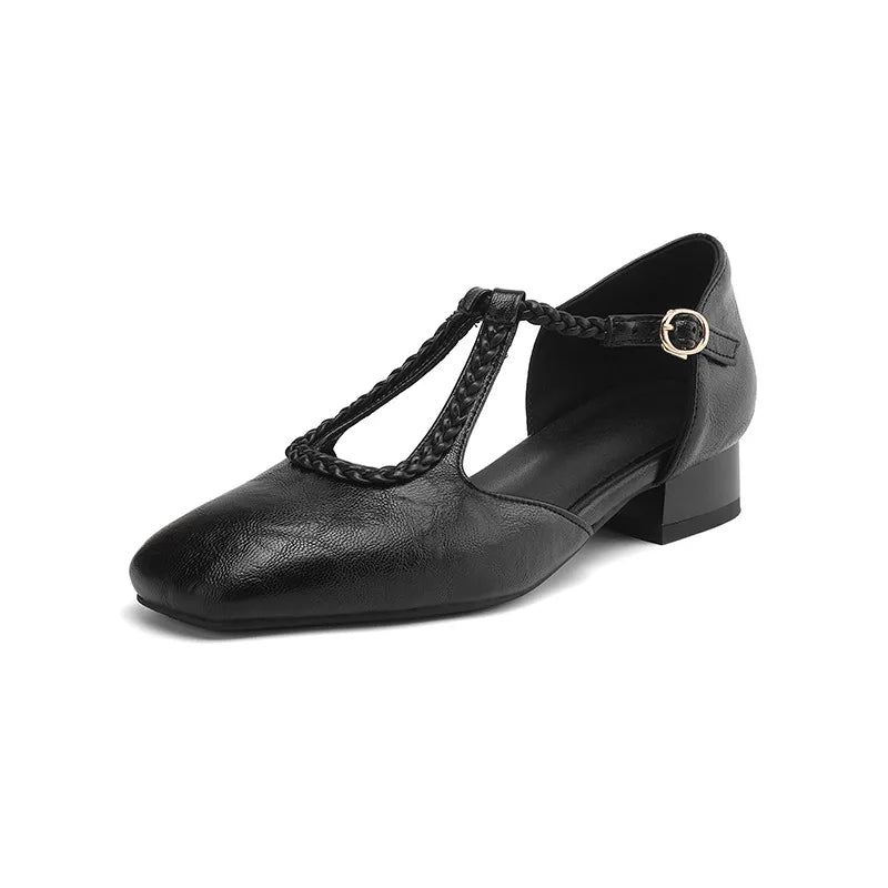 Geovari | Retro Leather Flats