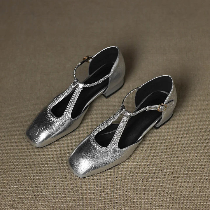 Geovari | Retro Leather Flats