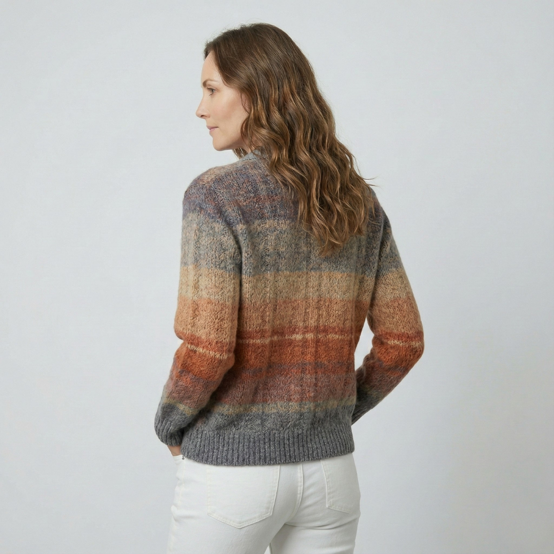 Geovari | Checked blouse in warm autumnal tones