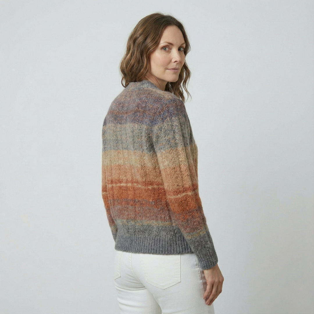 Geovari | Checked blouse in warm autumnal tones