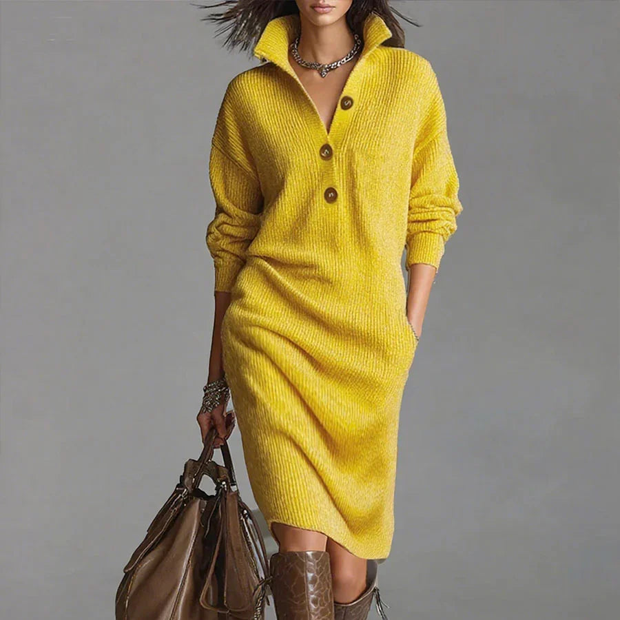 Geovari | Knitted Wool Midi Dress